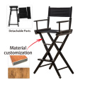 Custom luxury aluminium folding makeup artist wood folding director chairs, director garden chair